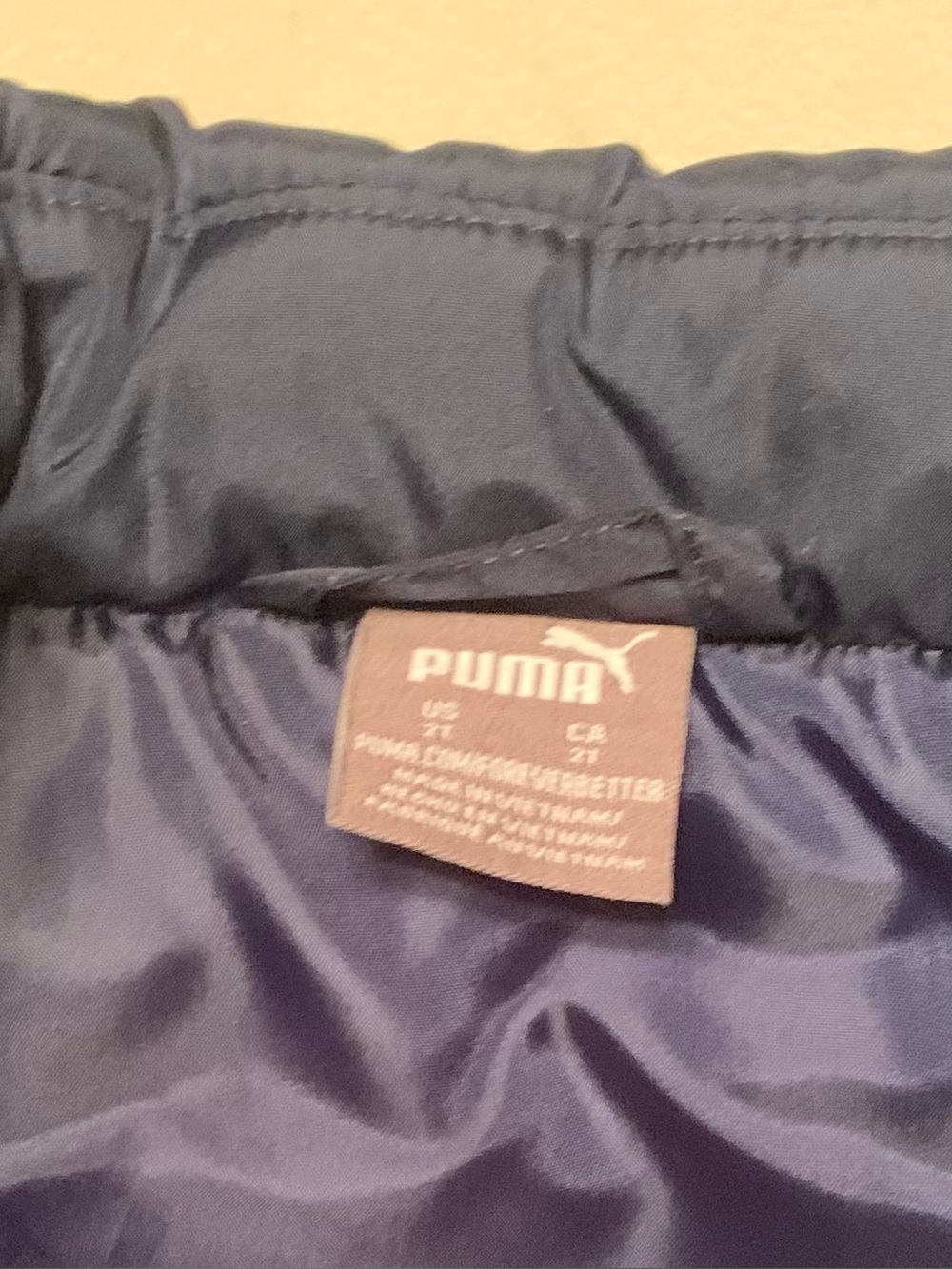 Puma Kids Colorblock Navy, Cream & Red Puffer Vest - Picture 7 of 9